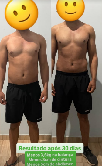 Comparação de evolução corporal em acompanhamento nutricional